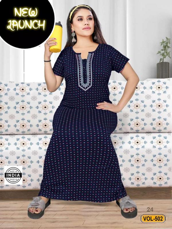 Summer Special Nighty Gown Vol 502 Cotton Exclusive Designer Collection